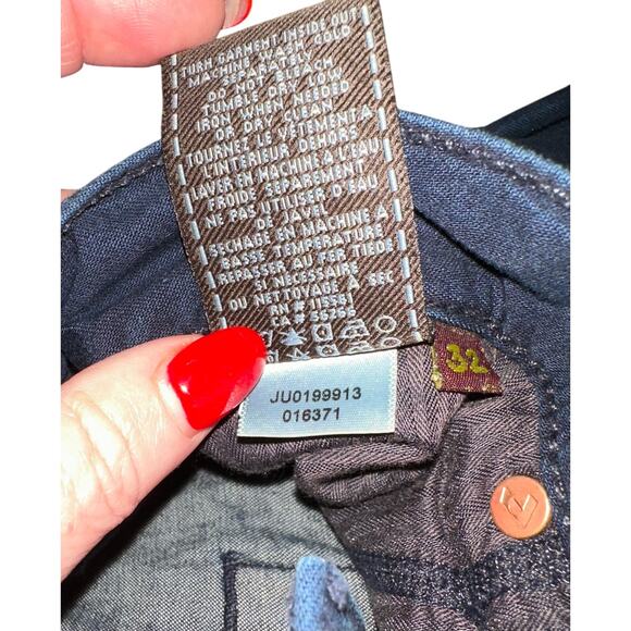 7 for All Mankind Denim Trouser - Size 32 (NWT) Flare/Wide Leg - Dark Indigo - Picture 7 of 12